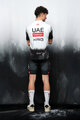 PISSEI Tricou de ciclism cu mânecă scurtă - UAE TEAM EMIRATES 2025  - alb/negru
