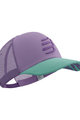 COMPRESSPORT Șapcă de ciclism - TRUCKER CAP - mov/verde deschis