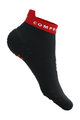 COMPRESSPORT Șosete de gleznă de ciclism - PRO RACING V4.0 RUN LOW - negru/roșu