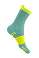 COMPRESSPORT Șosete clasice de ciclism - PRO RACING V4.0 TRAIL - verde deschis/galben