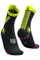 COMPRESSPORT Șosete clasice de ciclism - PRO RACING V4.0 TRAIL - galben/negru