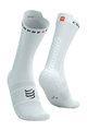 COMPRESSPORT Șosete clasice de ciclism - PRO RACING V4.0 BIKE - alb