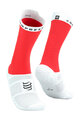 COMPRESSPORT Șosete clasice de ciclism - PRO RACING SOCKS V4.0 BIKE - roșu/alb