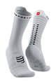 COMPRESSPORT Șosete clasice de ciclism - PRO RACING SOCKS V4.0 ULTRALIGHT BIKE - alb/negru