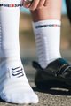 COMPRESSPORT Șosete clasice de ciclism - PRO RACING SOCKS V4.0 ULTRALIGHT BIKE - alb/negru