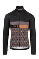 AGU Tricou de cilism pentru iarnă cu mânecă lungă - SIX6 DOT WINTER - negru/maro