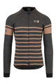 AGU Tricou de cilism pentru iarnă cu mânecă lungă - SIX6 MERINO WINTER - negru/maro