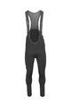 AGU Pantaloni de ciclism lungi cu bretele - ESSENTIAL WINDPROOF  - negru