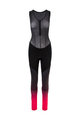 AGU Pantaloni de ciclism lungi fără bretele - PRIME GRADIENT LADY - bordo/negru