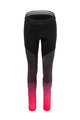 AGU Pantaloni de ciclism lungi fără bretele - PRIME GRADIENT LADY - negru/bordo