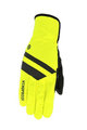 AGU Mănuși cu degete lungi de ciclism - WINDPROOF - negru/galben