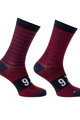 AGU Șosete clasice de ciclism - SIX6 MERINO - albastru/bordo