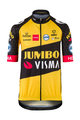 AGU Tricou de ciclism cu mânecă scurtă - JUMBO-VISMA '21 KIDS - galben/negru