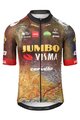 AGU Tricou de ciclism cu mânecă scurtă - JUMBO-VISMA 2022 - maro/albastru/galben/negru/roșu