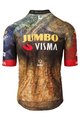 AGU Tricou de ciclism cu mânecă scurtă - JUMBO-VISMA 2022 - maro/albastru/galben/negru/roșu