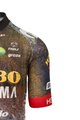 AGU Tricou de ciclism cu mânecă scurtă - JUMBO-VISMA 2022 - maro/albastru/galben/negru/roșu