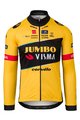 AGU Tricou de ciclism cu mânecă lungă de vară - JUMBO-VISMA 2023 - galben/negru