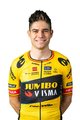 AGU Tricou de ciclism cu mânecă scurtă - JUMBO-VISMA 2023 WOUT VAN AERT - negru/galben