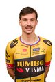 AGU Tricou de ciclism cu mânecă scurtă - JUMBO-VISMA 2023 PRIMOZ ROGLIC - negru/galben