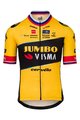 AGU Tricou de ciclism cu mânecă scurtă - JUMBO-VISMA 2023 PRIMOZ ROGLIC - negru/galben