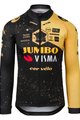 AGU Tricou de ciclism cu mânecă lungă de vară - JUMBO-VISMA VELODROME TDF 2023 - galben/negru