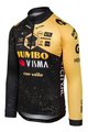 AGU Tricou de ciclism cu mânecă lungă de vară - JUMBO-VISMA VELODROME TDF 2023 - galben/negru