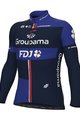 ALÉ Tricou de cilism pentru iarnă cu mânecă lungă - GROUPAMA FDJ 2023 - albastru