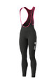 ALÉ Pantaloni de ciclism lungi cu bretele - WINTER LADY - negru