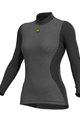 ALÉ Tricou de ciclism cu mânecă lungă - BIOCERAMIC LADY - gri