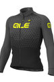 ALÉ Tricou de cilism pentru iarnă cu mânecă lungă - SUMMIT WINTER - negru/gri