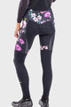 ALÉ Pantaloni de ciclism lungi cu bretele - FIORI LADY WINTER - negru