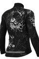 ALÉ Tricou de cilism pentru iarnă cu mânecă lungă - SKULL WINTER - negru/alb