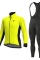 ALÉ Jachetă și pantaloni de iarnă de ciclism - FONDO WINTER - negru/galben