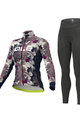 ALÉ Tricou și pantaloni de iarnă de ciclism - AMAZZONIA LADY WNT - albastru/negru/mov