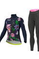 ALÉ Tricou și pantaloni de iarnă de ciclism - PR-R CITY LADY WNT - mov/negru/albastru