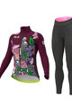 ALÉ Tricou și pantaloni de iarnă de ciclism - PR-R CITY LADY WNT - negru/mov