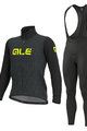 ALÉ Jachetă și pantaloni de iarnă de ciclism - SOLID CROSS WINTER - gri/negru