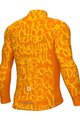 ALÉ Tricou de cilism pentru iarnă cu mânecă lungă - SOLID RIDE - galben/portocaliu
