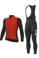 ALÉ Jachetă și pantaloni de iarnă de ciclism - FONDO 2.0 + WINTER - roșu/negru
