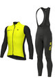 ALÉ Jachetă și pantaloni de iarnă de ciclism - FONDO 2.0 + WINTER - galben/negru