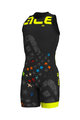 ALÉ Salopetă de ciclism - OLYMPIC TRI STELLE - multicolor/negru