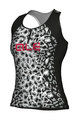 ALÉ Tricoul de ciclism fără mâneci - ALÉ AGGUATO LADY - alb/negru