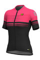 Alé Tricou de ciclism cu mânecă scurtă - SLIDE LADY  - negru/roz