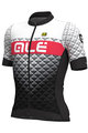 ALÉ Tricou de ciclism cu mânecă scurtă - HEXA - alb/negru