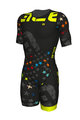 ALÉ Salopetă de ciclism - LONG TRI STELLE - negru/multicolor