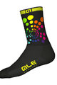 ALÉ Șosete clasice de ciclism - COLORS  - negru/multicolor
