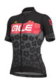 ALÉ Tricou de ciclism cu mânecă scurtă - IBISCO LADY - roșu/negru