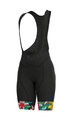 ALÉ Pantaloni scurți de ciclism cu bretele - SARTANA LADY  - negru/multicolor