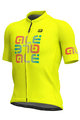 ALÉ Tricou de ciclism cu mânecă scurtă - MIRROR - galben