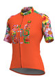 ALÉ Tricou de ciclism cu mânecă scurtă - LAB FLOWER LADY - portocaliu